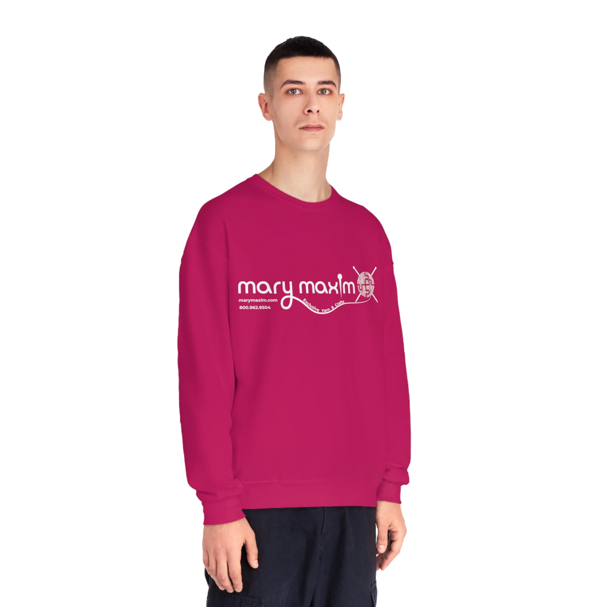 Mary Maxim Crewneck Sweatshirt - White & Black Logo - Unisex - Image 35