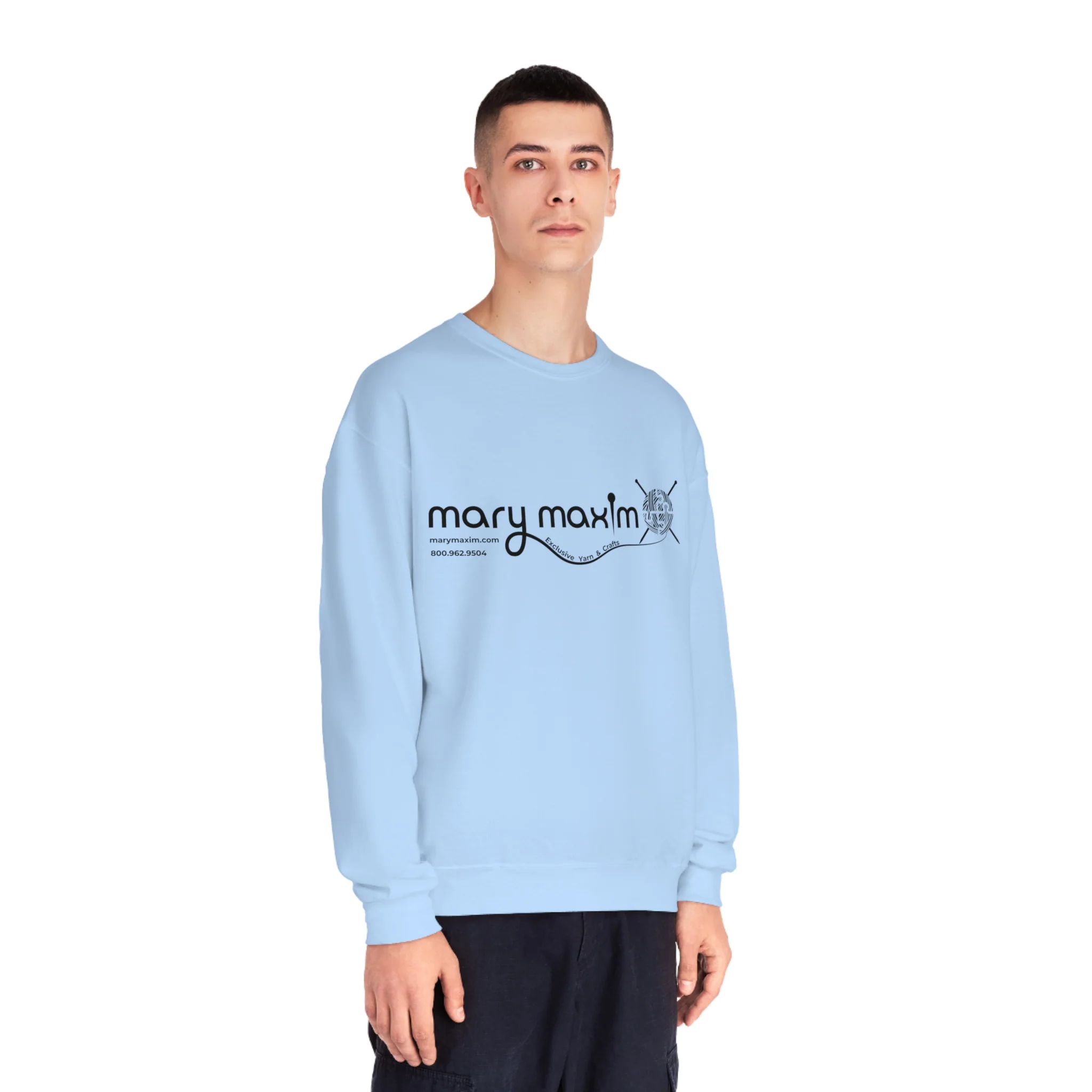 Mary Maxim Crewneck Sweatshirt - White & Black Logo - Unisex - Image 44