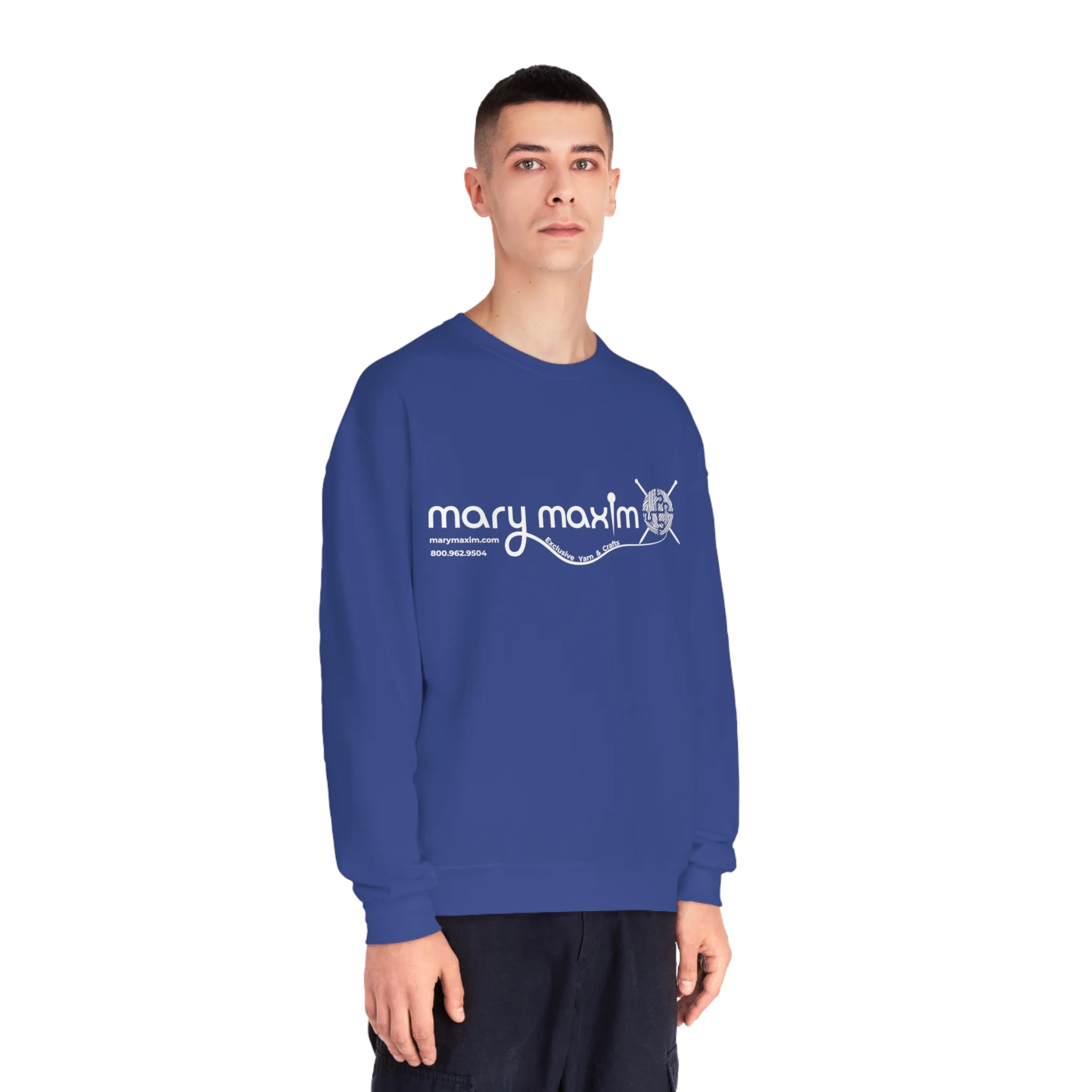 Mary Maxim Crewneck Sweatshirt - White & Black Logo - Unisex - Image 47