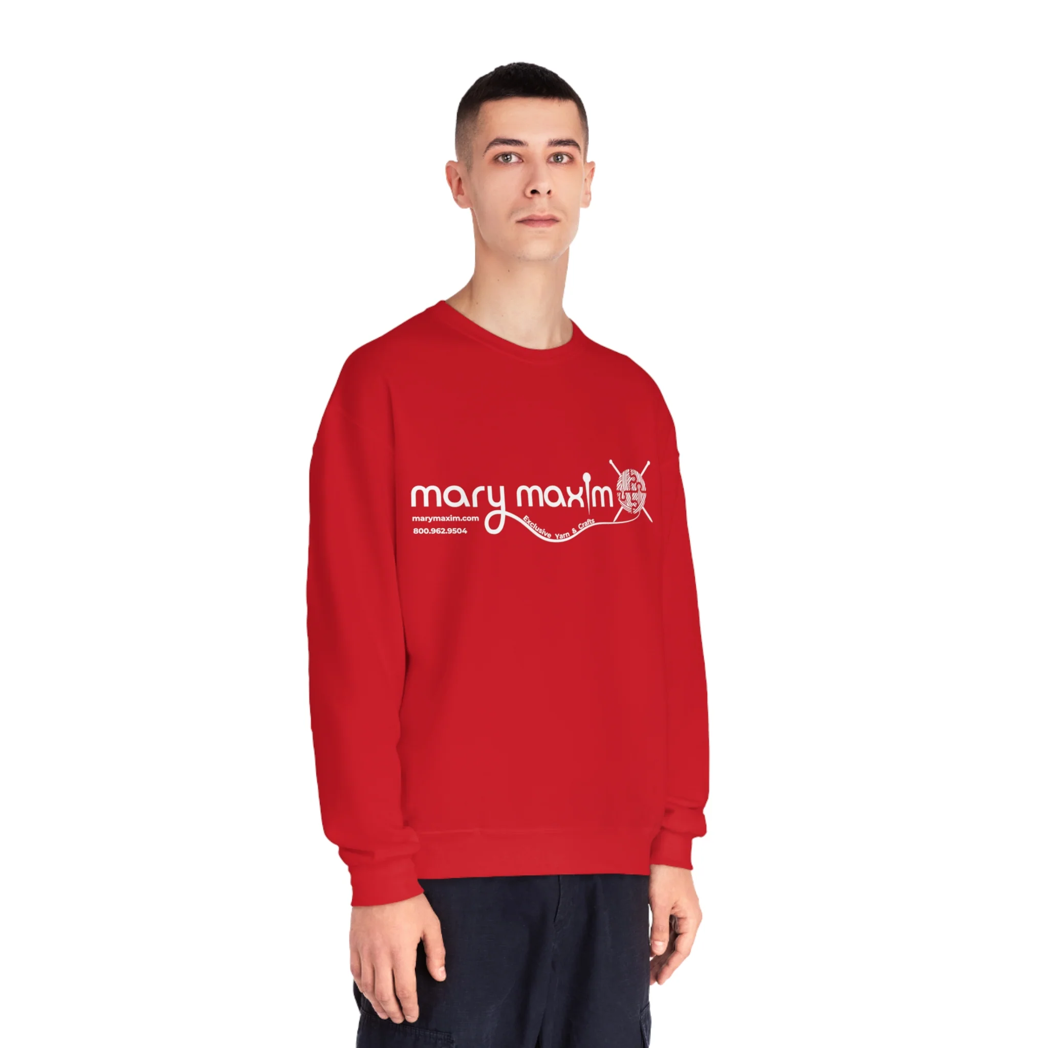 Mary Maxim Crewneck Sweatshirt - White & Black Logo - Unisex - Image 53