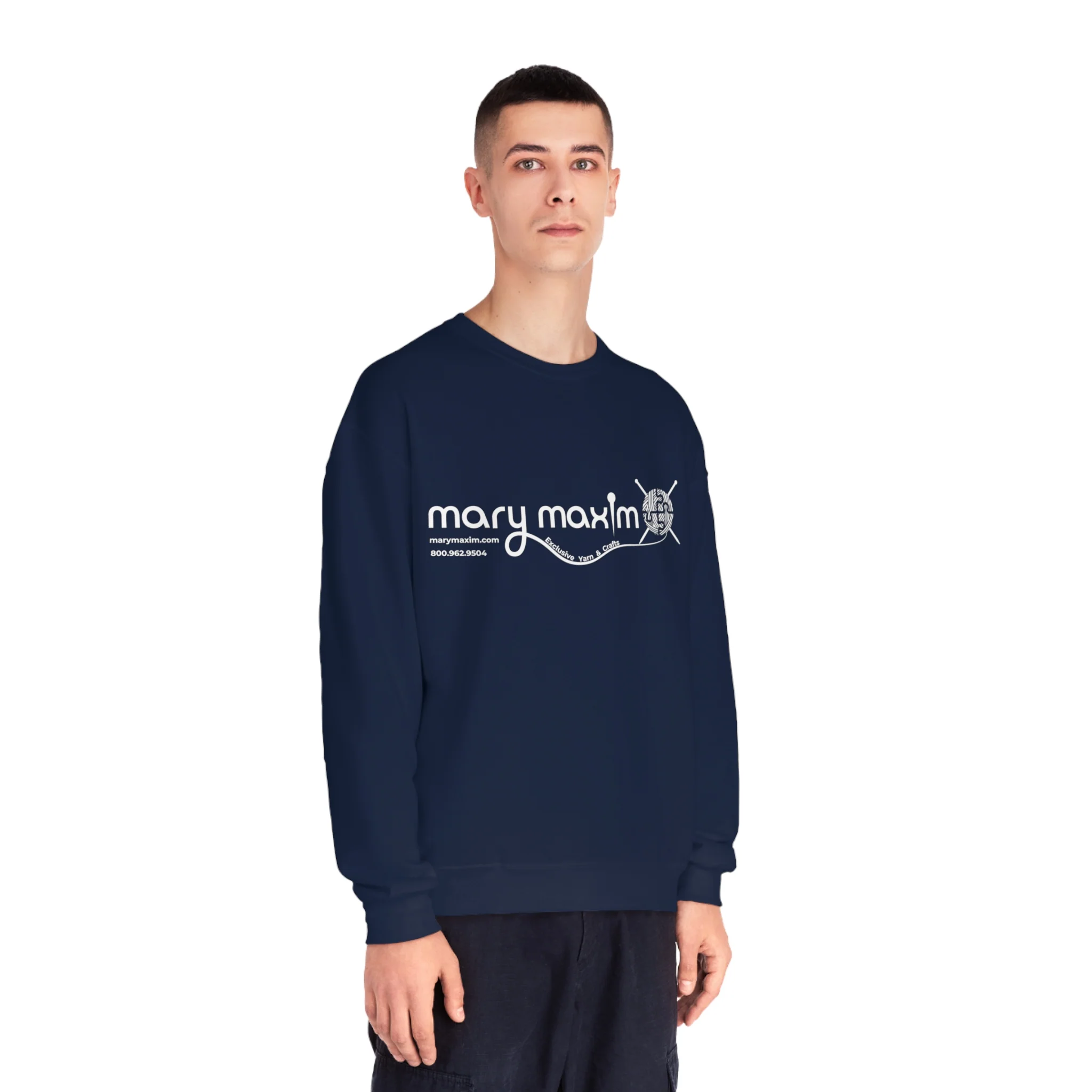 Mary Maxim Crewneck Sweatshirt - White & Black Logo - Unisex - Image 59