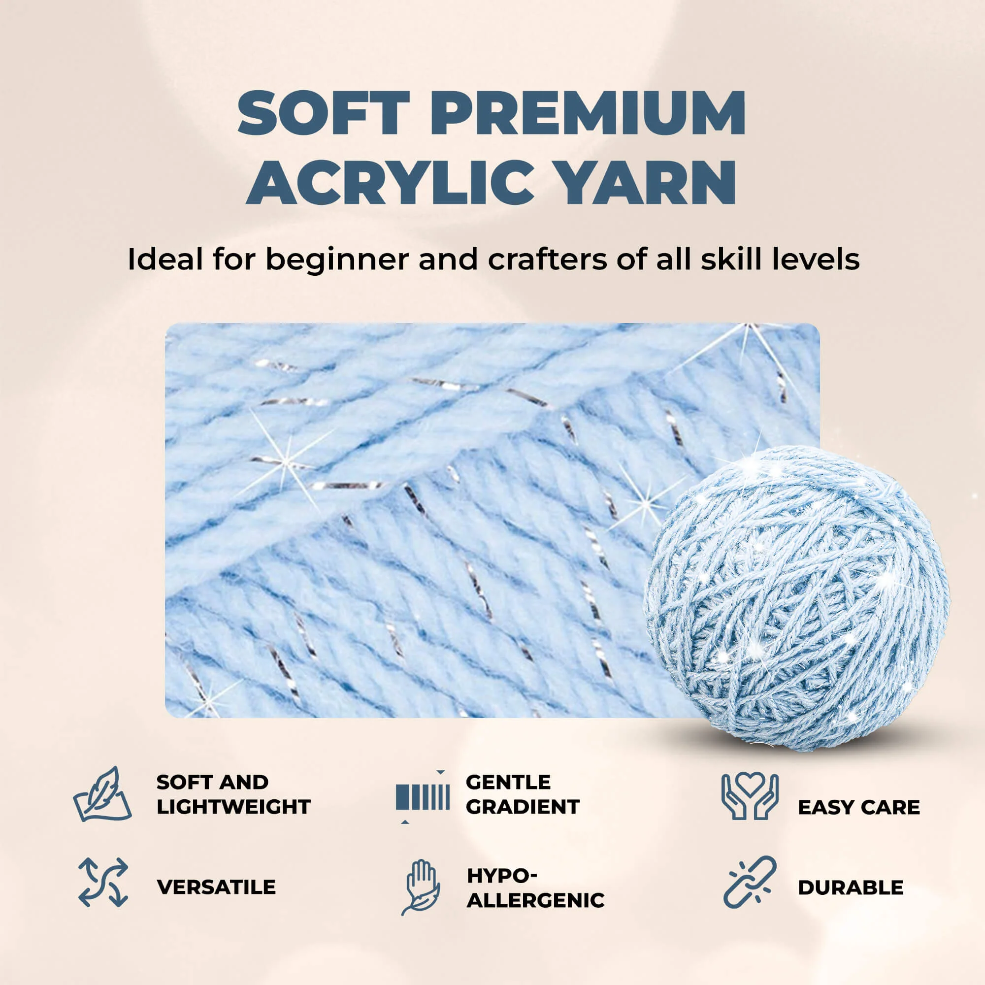 Mary Maxim Starlette Sparkle Yarn - Image 56