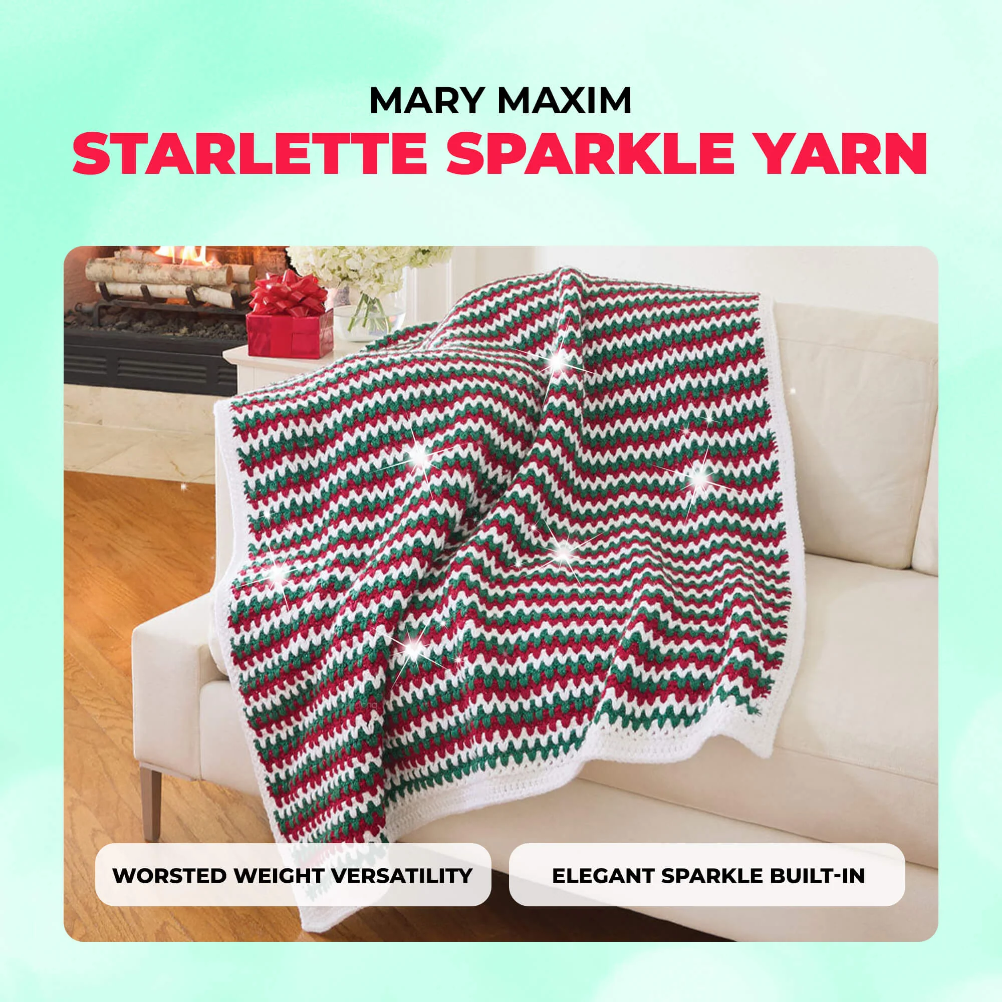 Mary Maxim Starlette Sparkle Yarn - Image 62