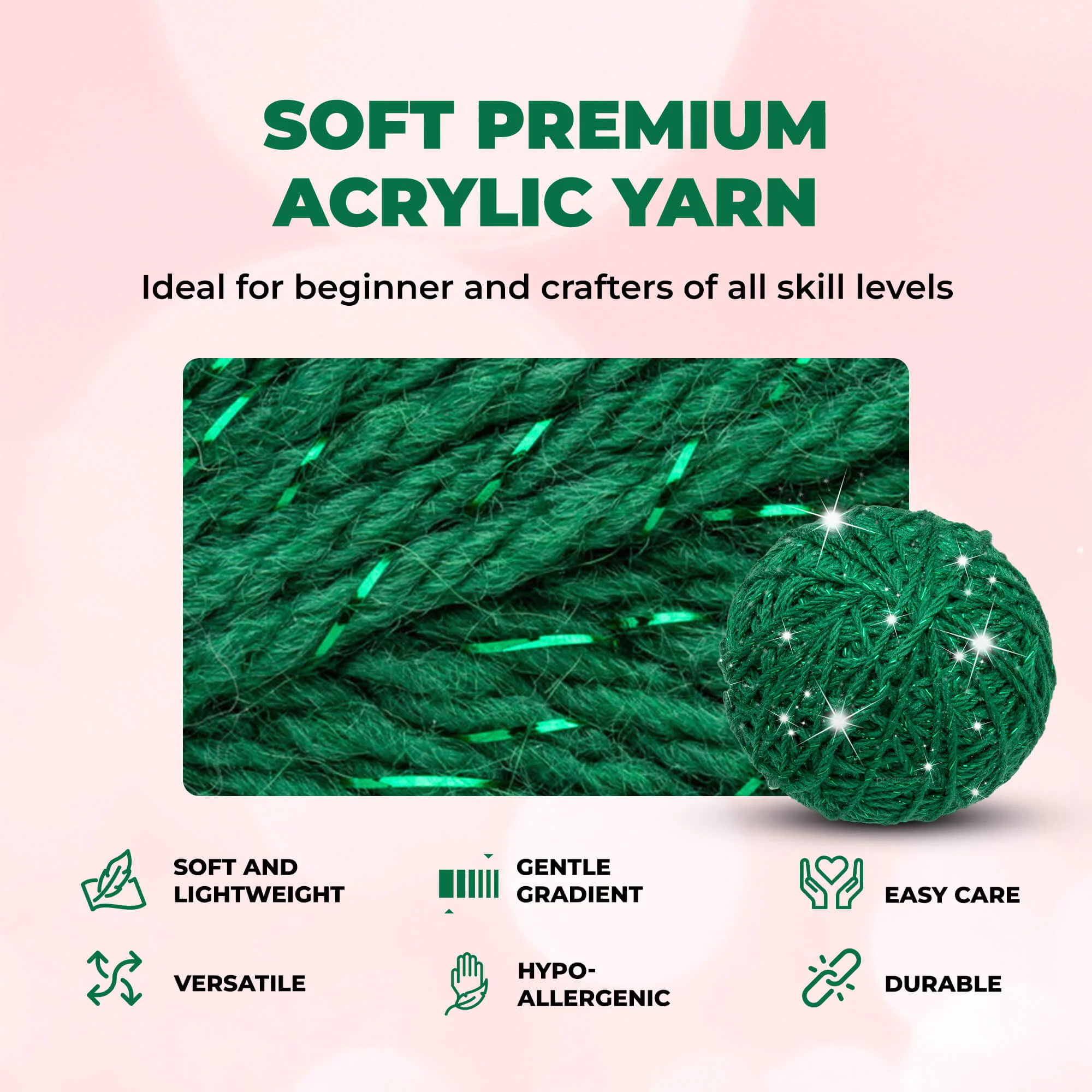 Mary Maxim Starlette Sparkle Yarn - Image 65