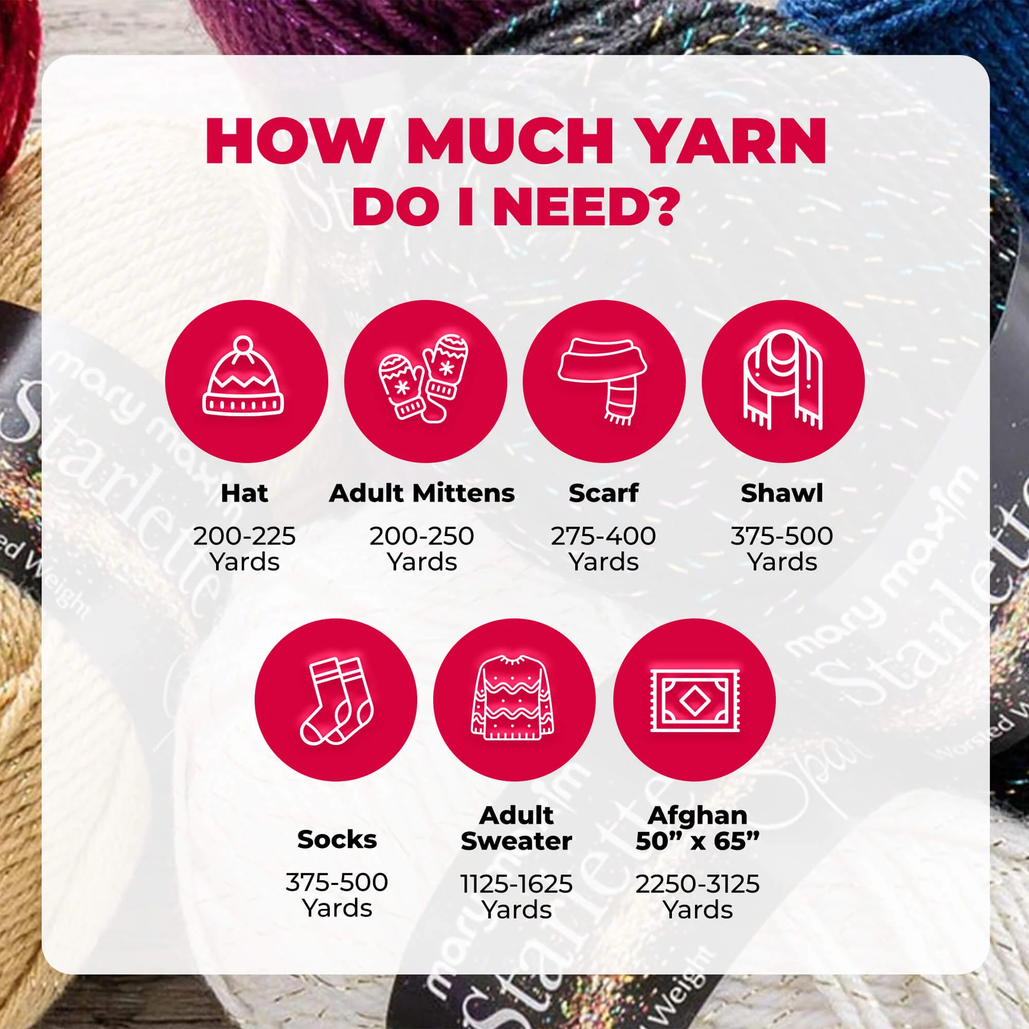 Mary Maxim Starlette Sparkle Yarn - Image 85