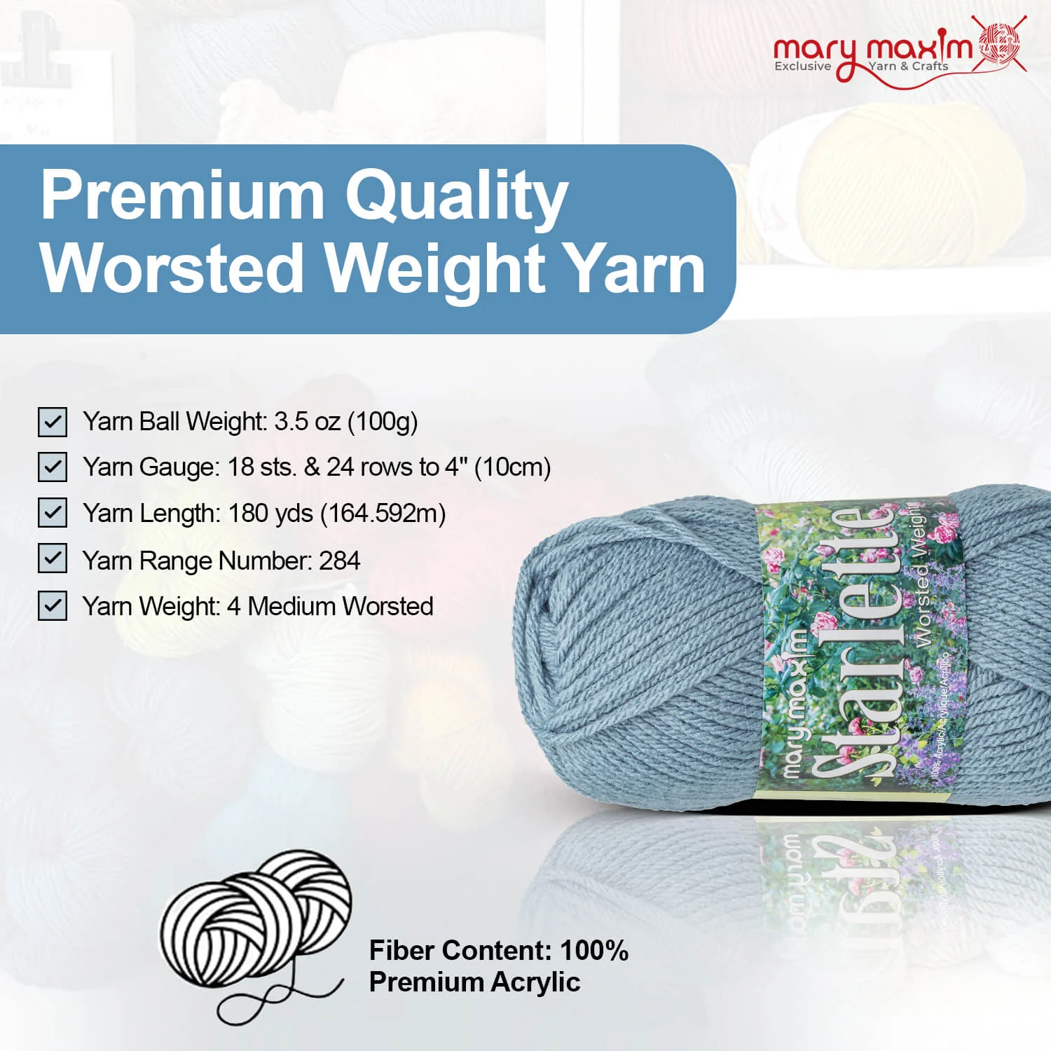 Mary Maxim Starlette Yarn - Image 100