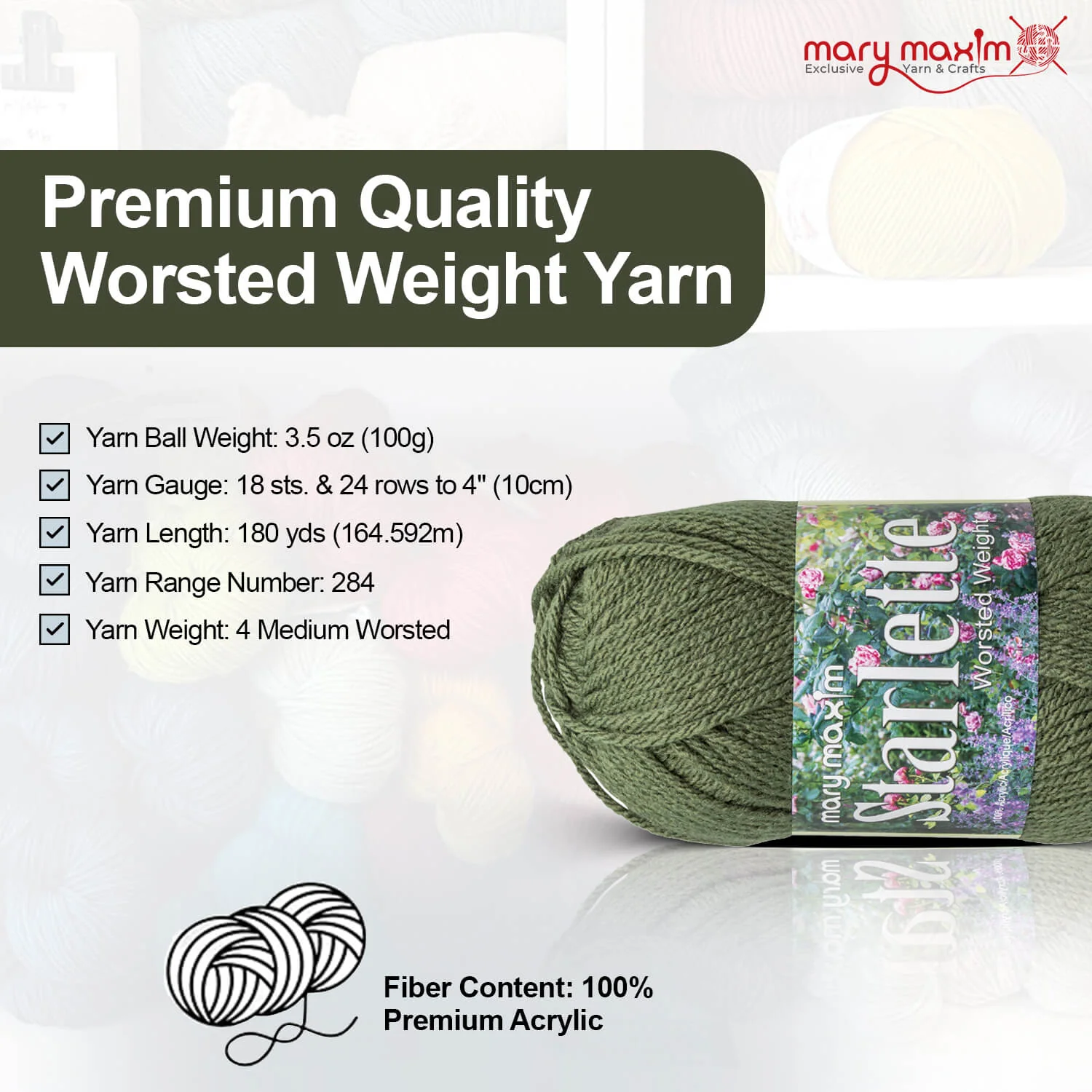 Mary Maxim Starlette Yarn - Image 109