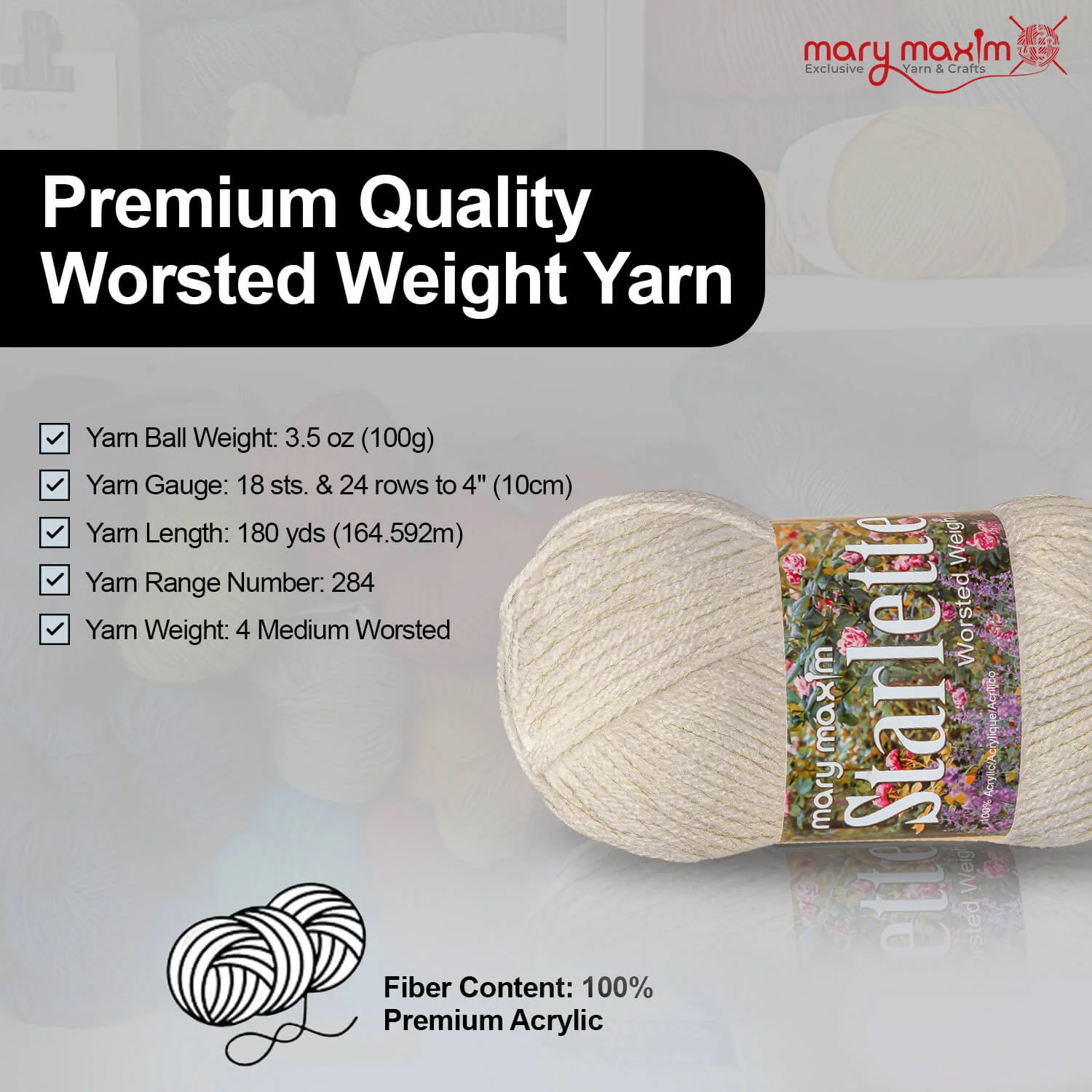 Mary Maxim Starlette Yarn - Image 112