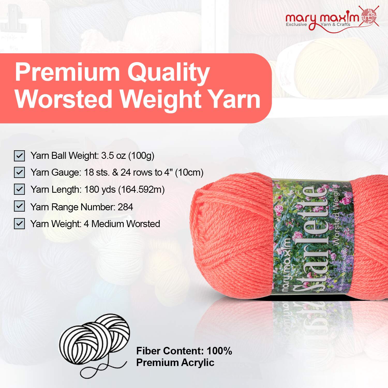 Mary Maxim Starlette Yarn - Image 115