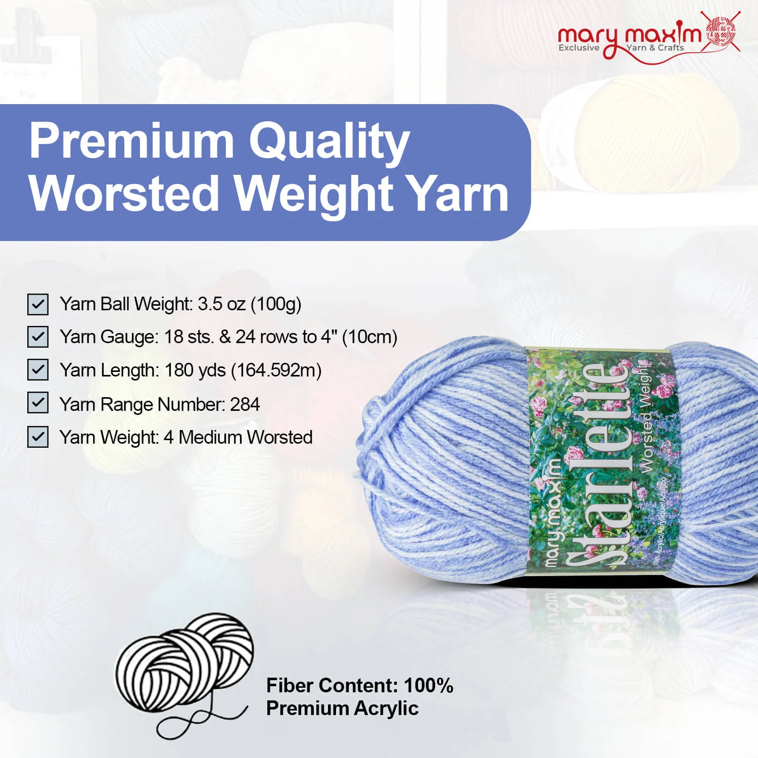 Mary Maxim Starlette Yarn - Image 122