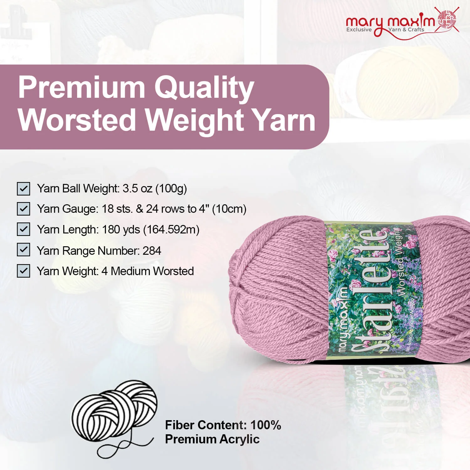 Mary Maxim Starlette Yarn - Image 125