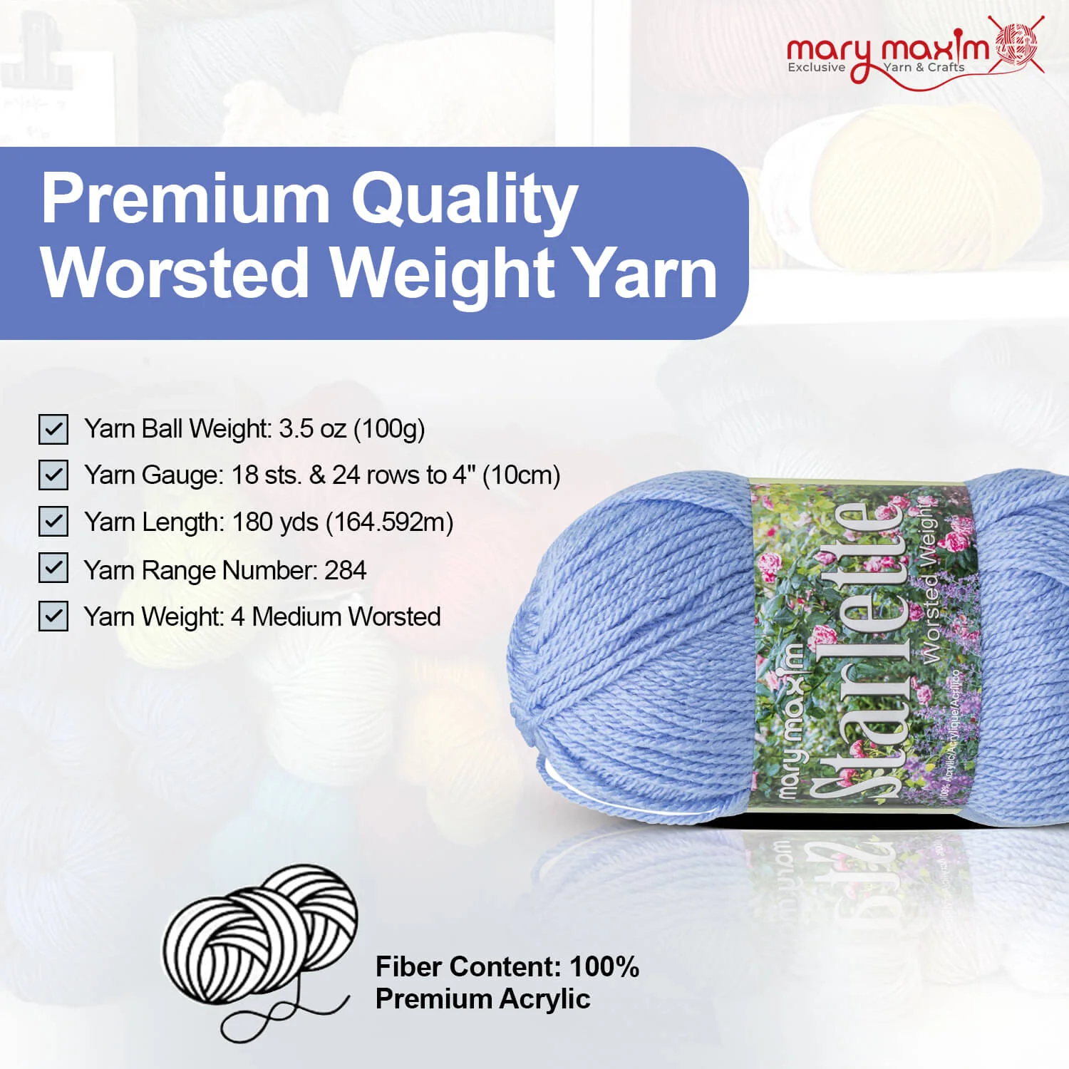 Mary Maxim Starlette Yarn - Image 159