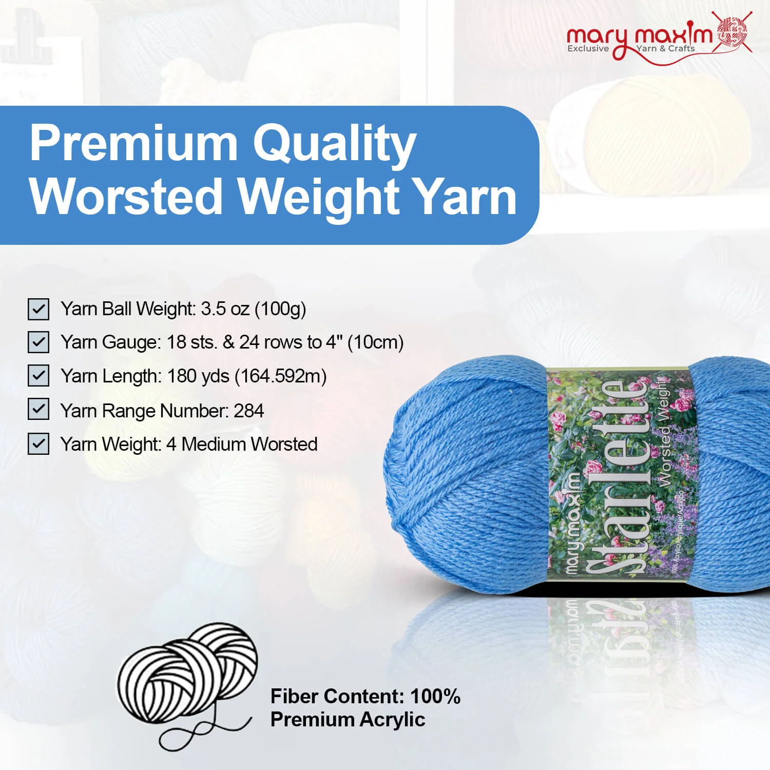 Mary Maxim Starlette Yarn - Image 168