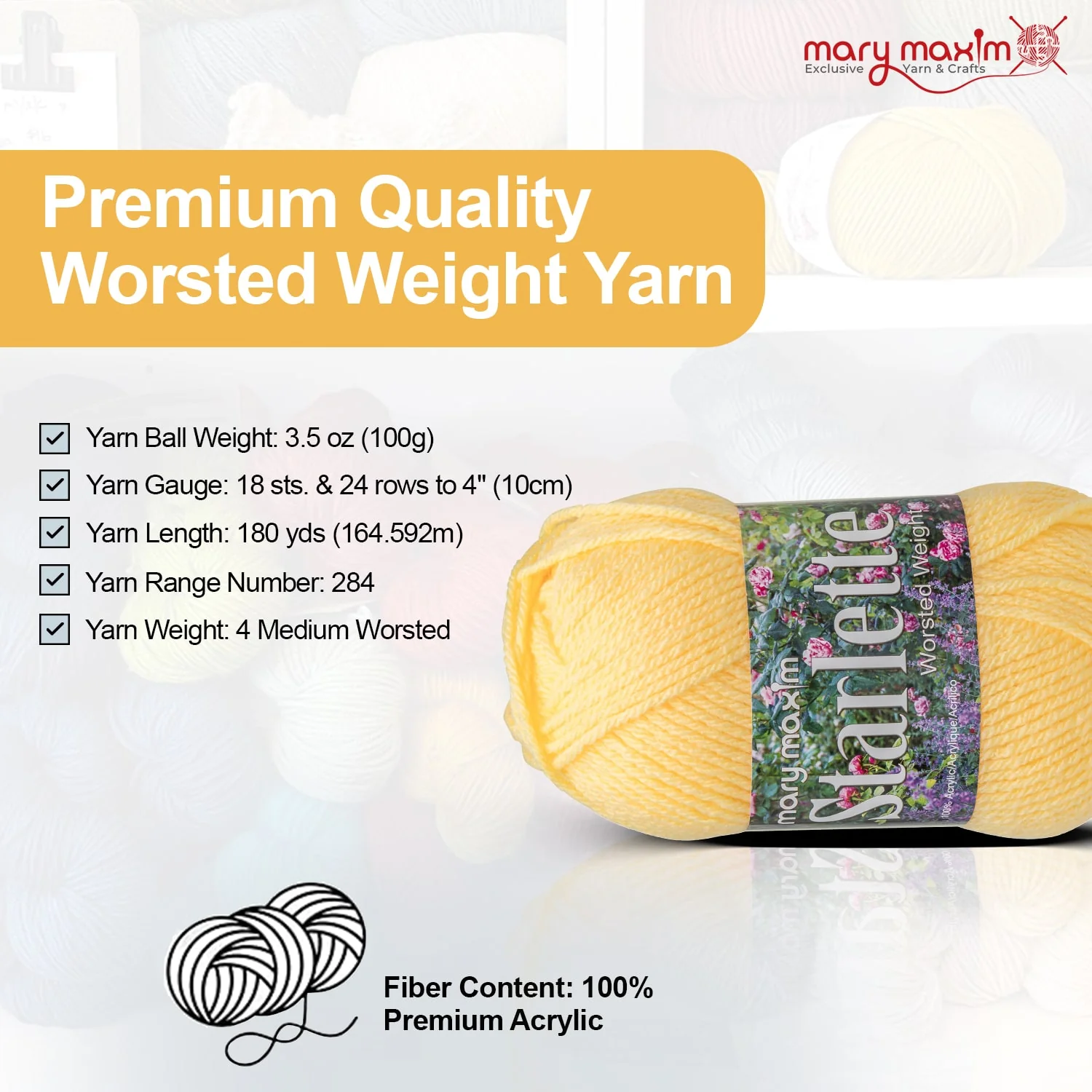 Mary Maxim Starlette Yarn - Image 177