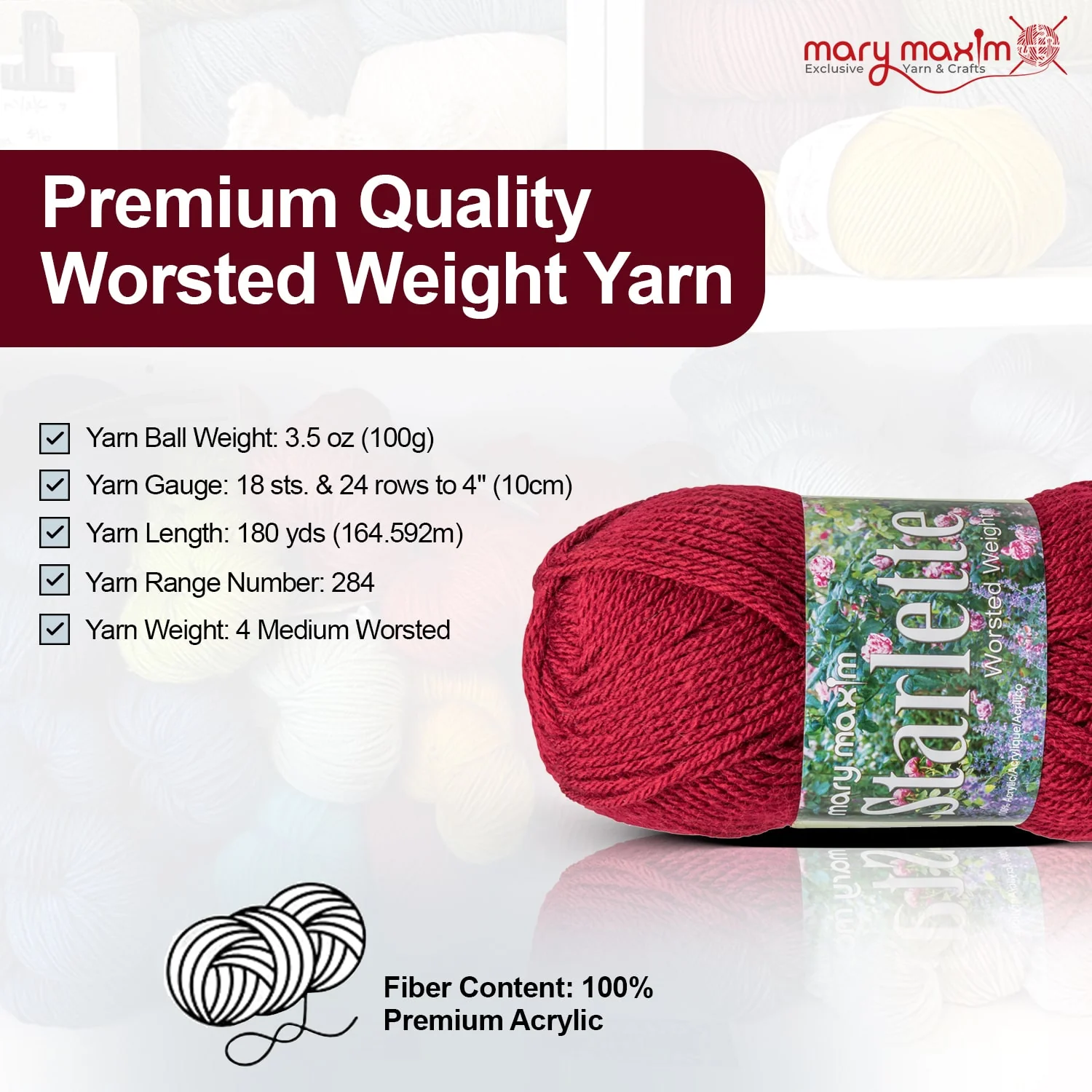 Mary Maxim Starlette Yarn - Image 182