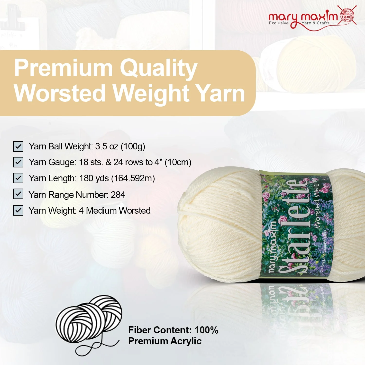 Mary Maxim Starlette Yarn - Image 213