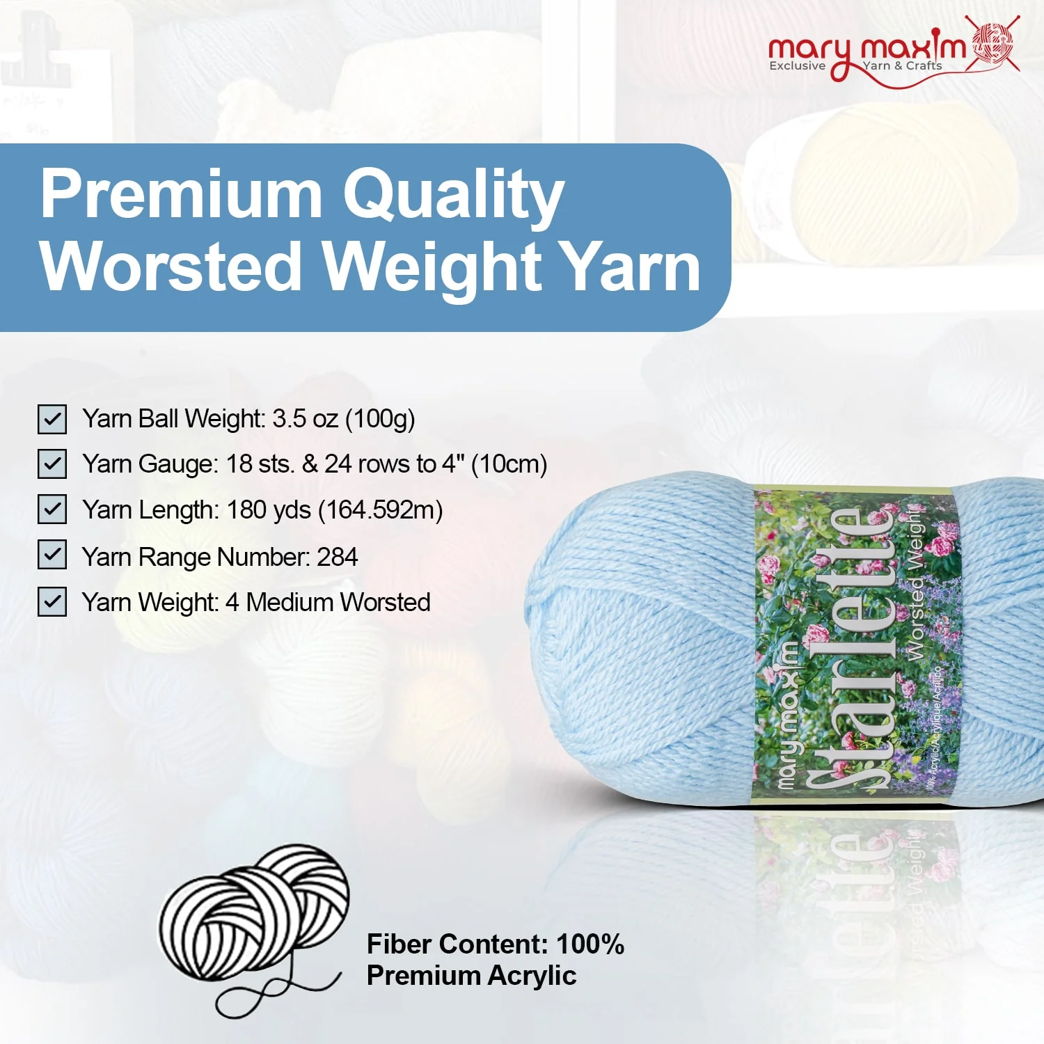 Mary Maxim Starlette Yarn - Image 217