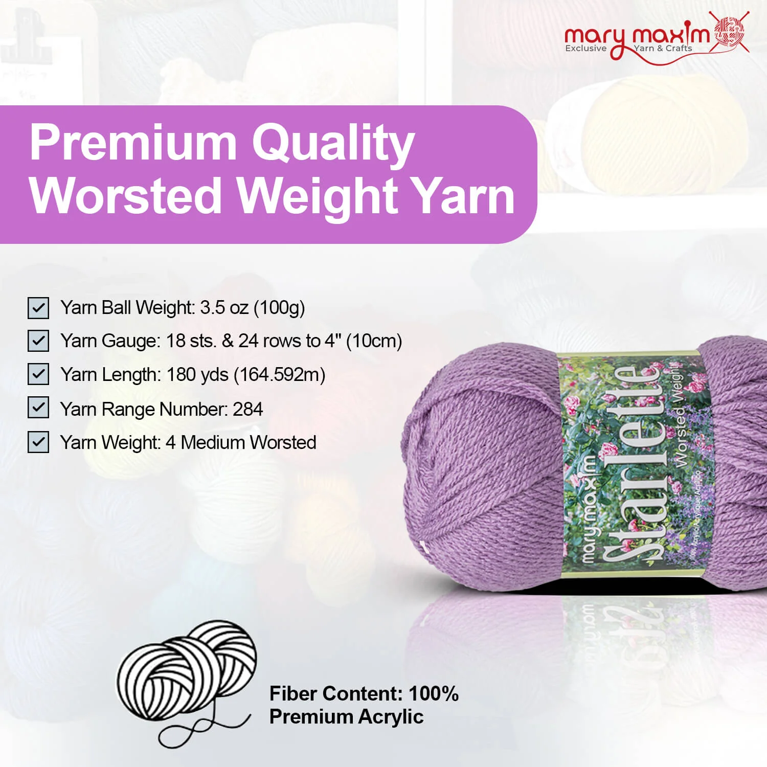 Mary Maxim Starlette Yarn - Image 96