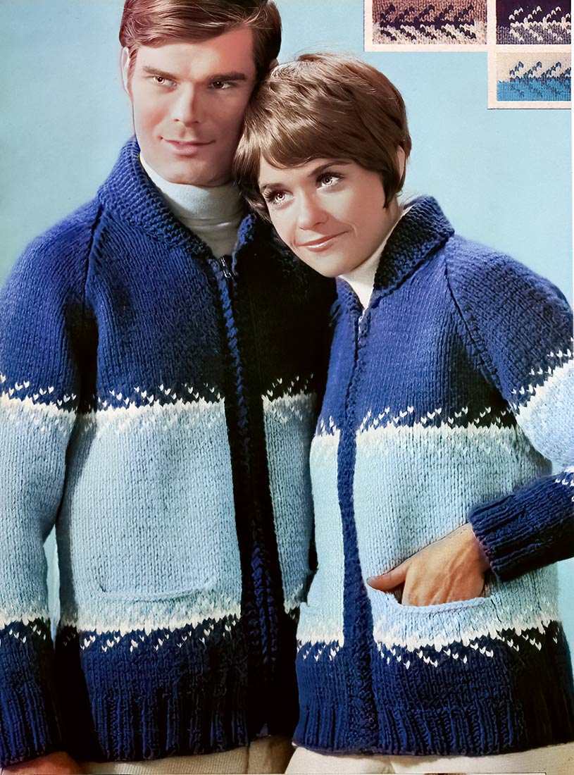 Men's and Ladies Talk of the Town Cardigan Pattern - Image 2