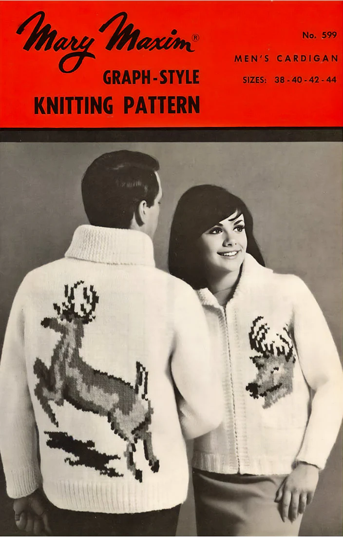 Men's Deer Cardigan Pattern - Image 2