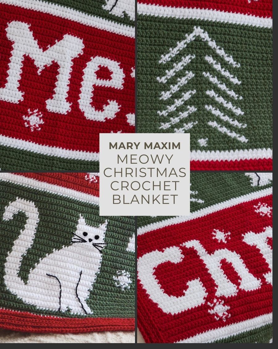 Meowy Christmas Crochet Blanket - Image 6