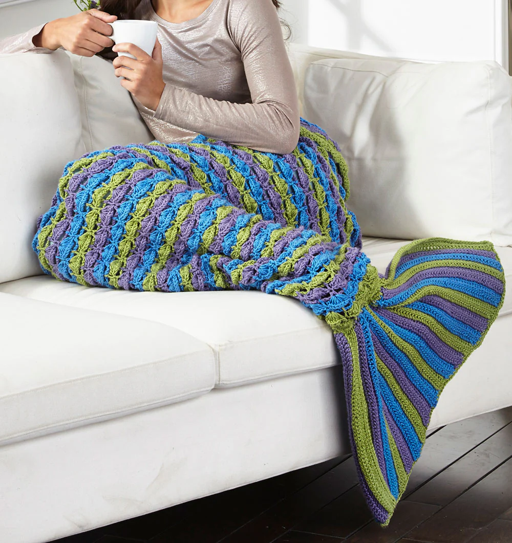 Mermaid Tail Throw - Adult (42 x 54") - Image 2