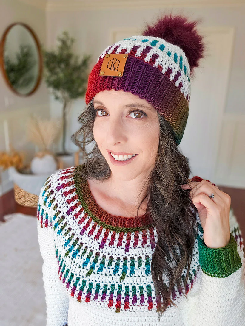 Mosaic Ridge Crochet Pullover - Image 8