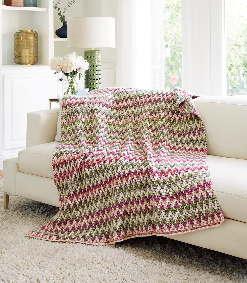 Mosaic Waves Afghan Pattern - Image 2