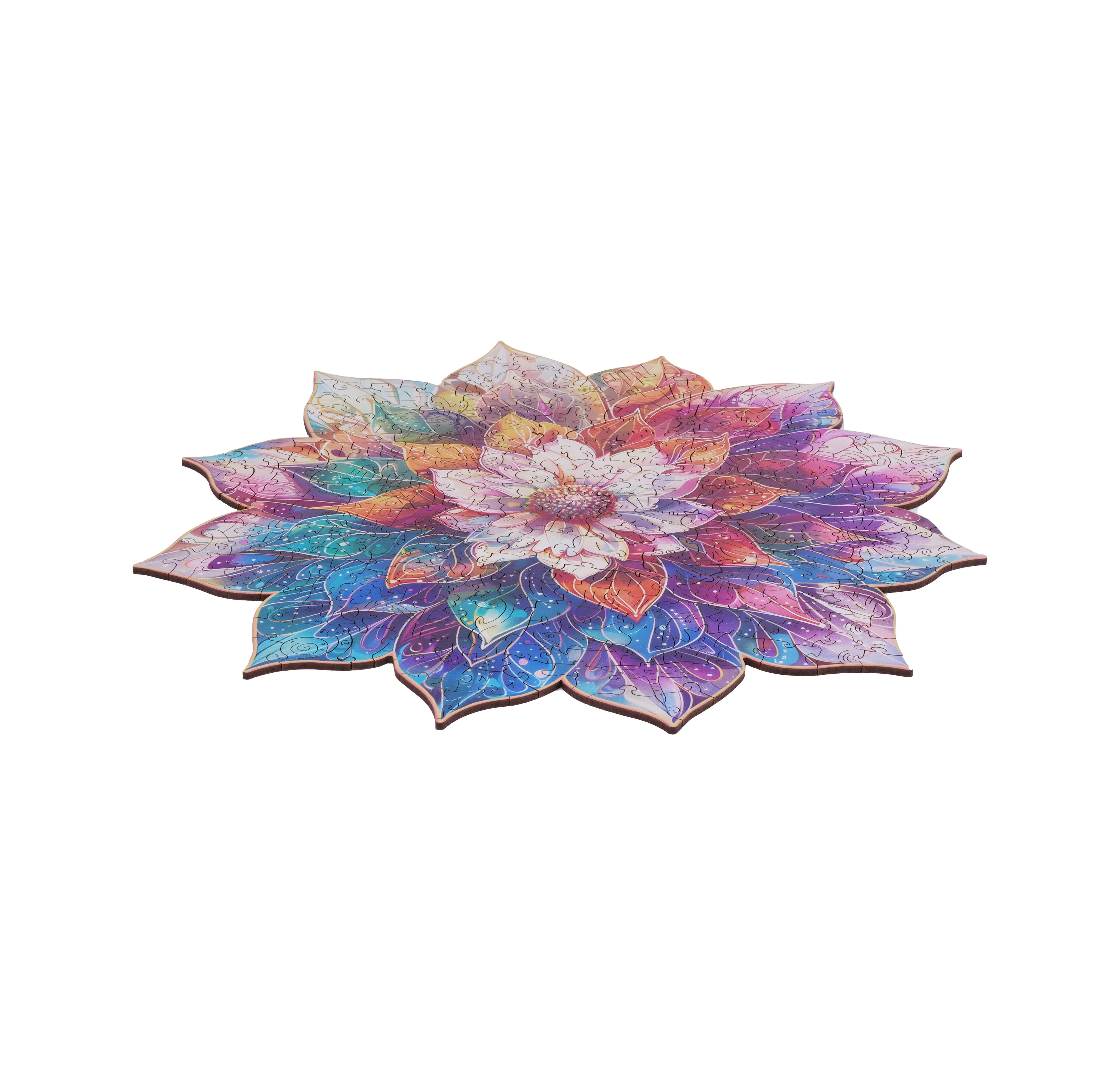 Mystic Mandala Flower Jigsaw Puzzle - Image 6