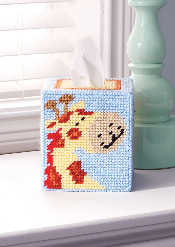 Noah's Friends Tissue Box Plastic Canvas Kit