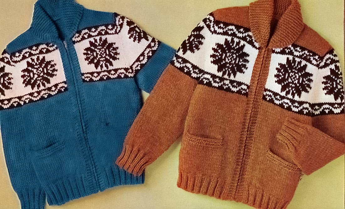 Men's or Ladies' Northern Stars Cardigan Pattern
