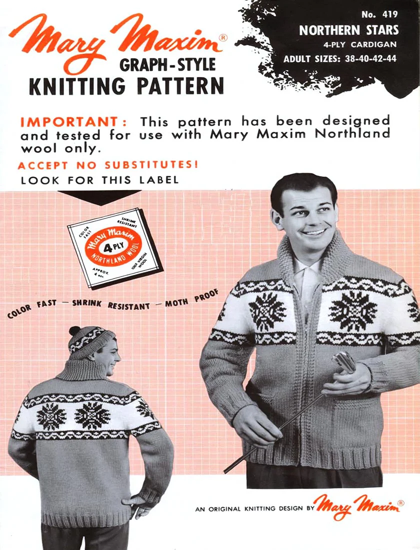 Men's or Ladies' Northern Stars Cardigan Pattern - Image 4
