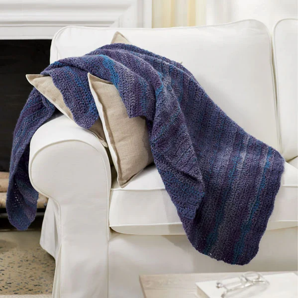 Ocean Blue Crochet Blanket