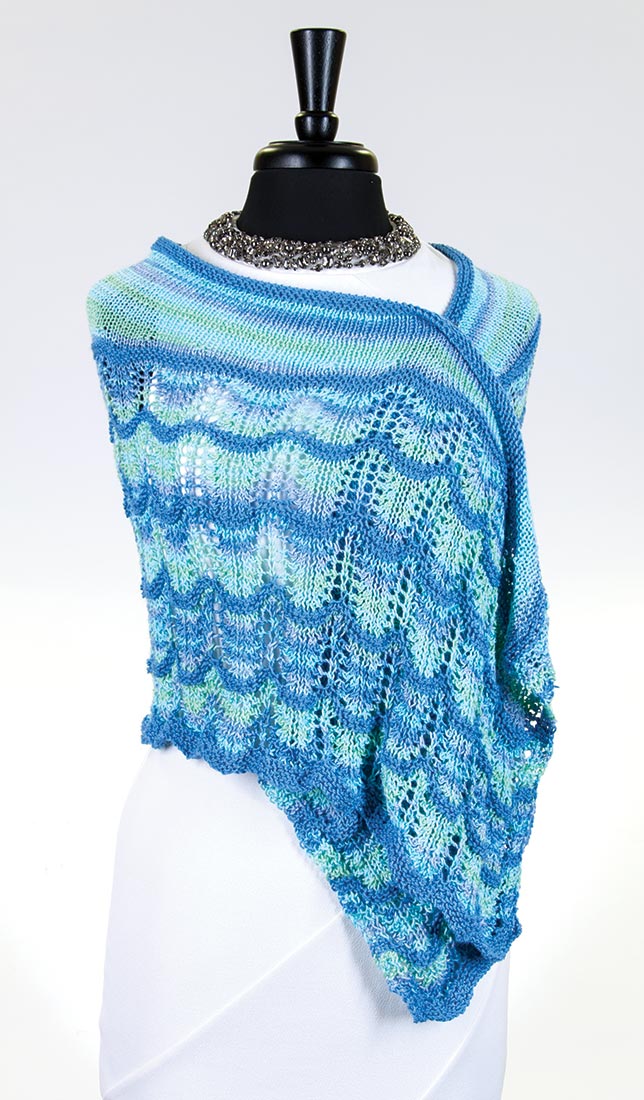 Ocean Waves Crescent Shawl Pattern - Image 2