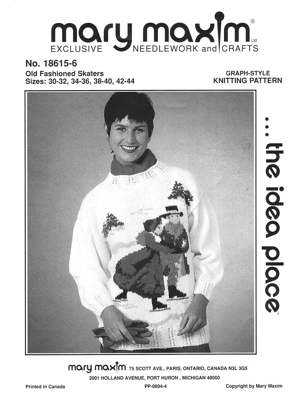 Old Fashioned Skaters Sweater Pattern
