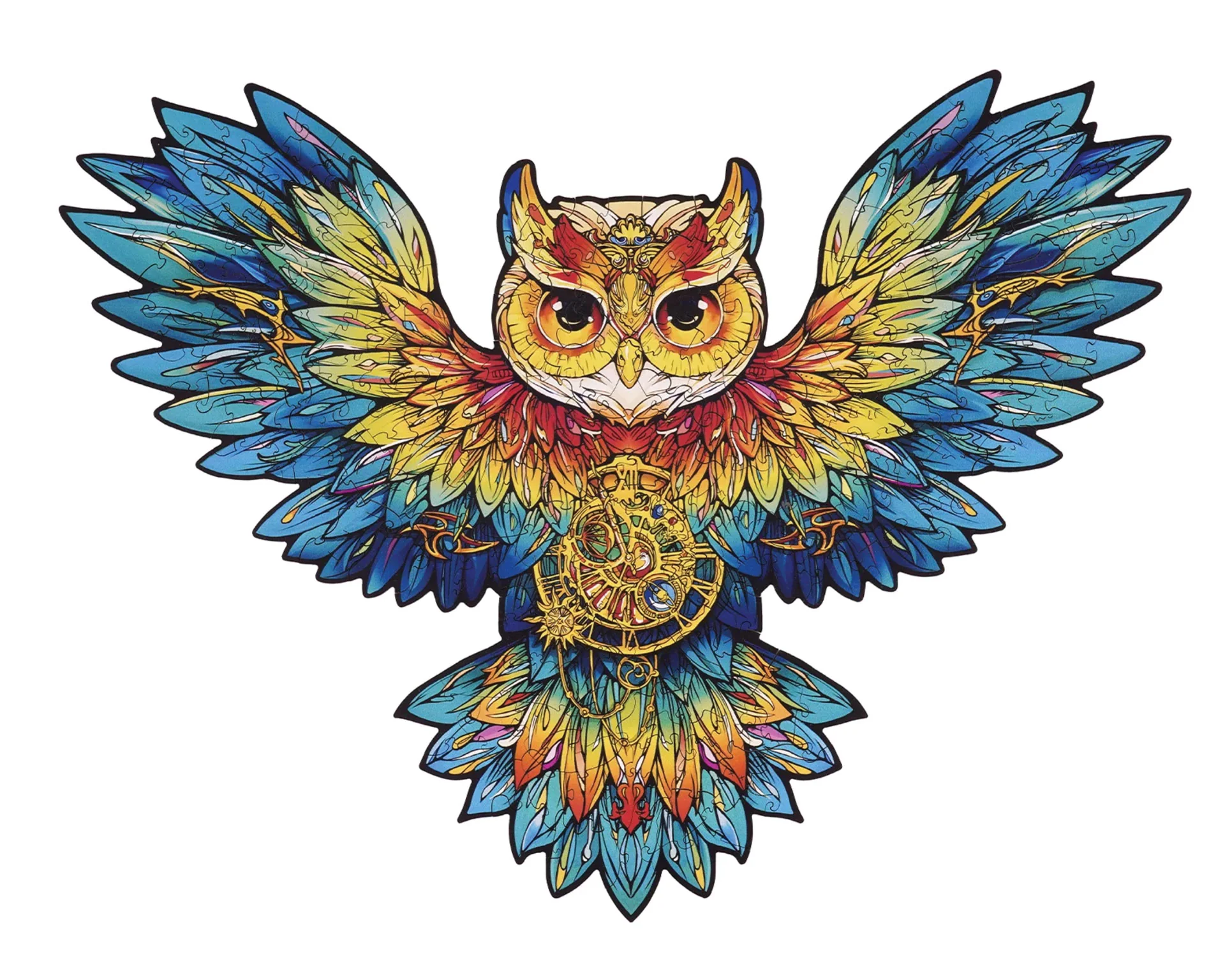 Owl Shaped Wooden Jigsaw Puzzle