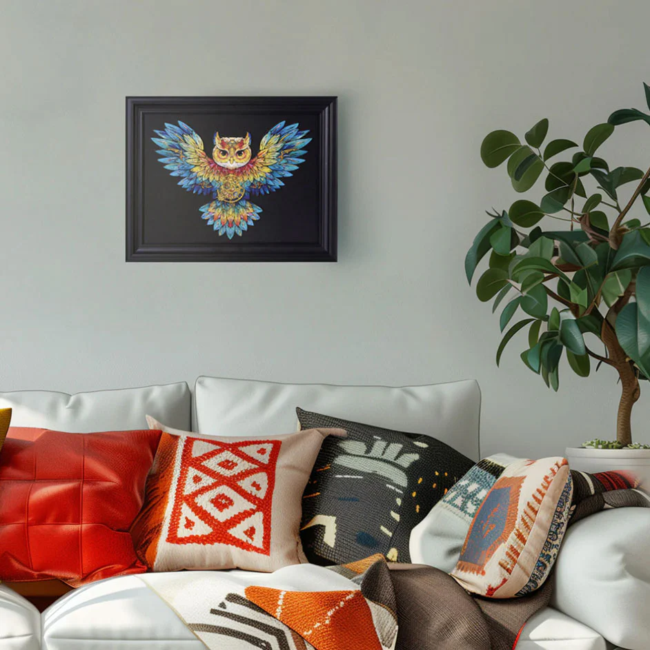 Owl Shaped Wooden Jigsaw Puzzle - Image 3