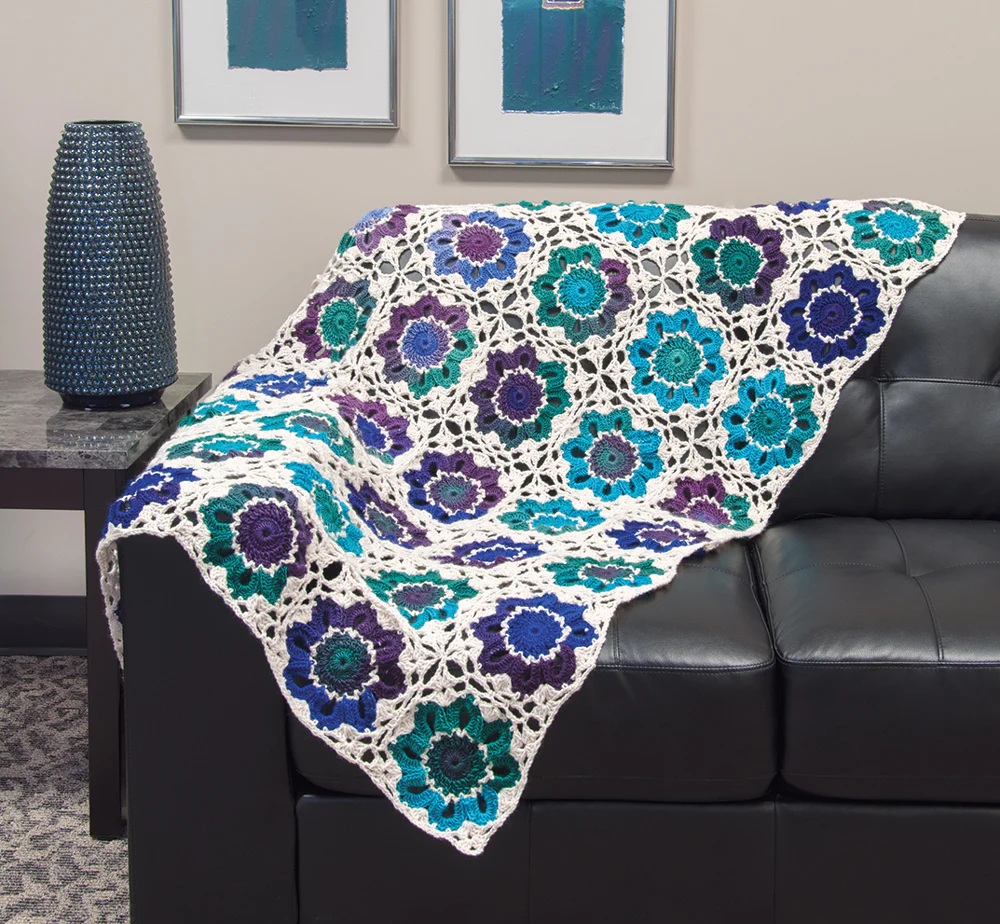 Painted Daisies Throw Pattern