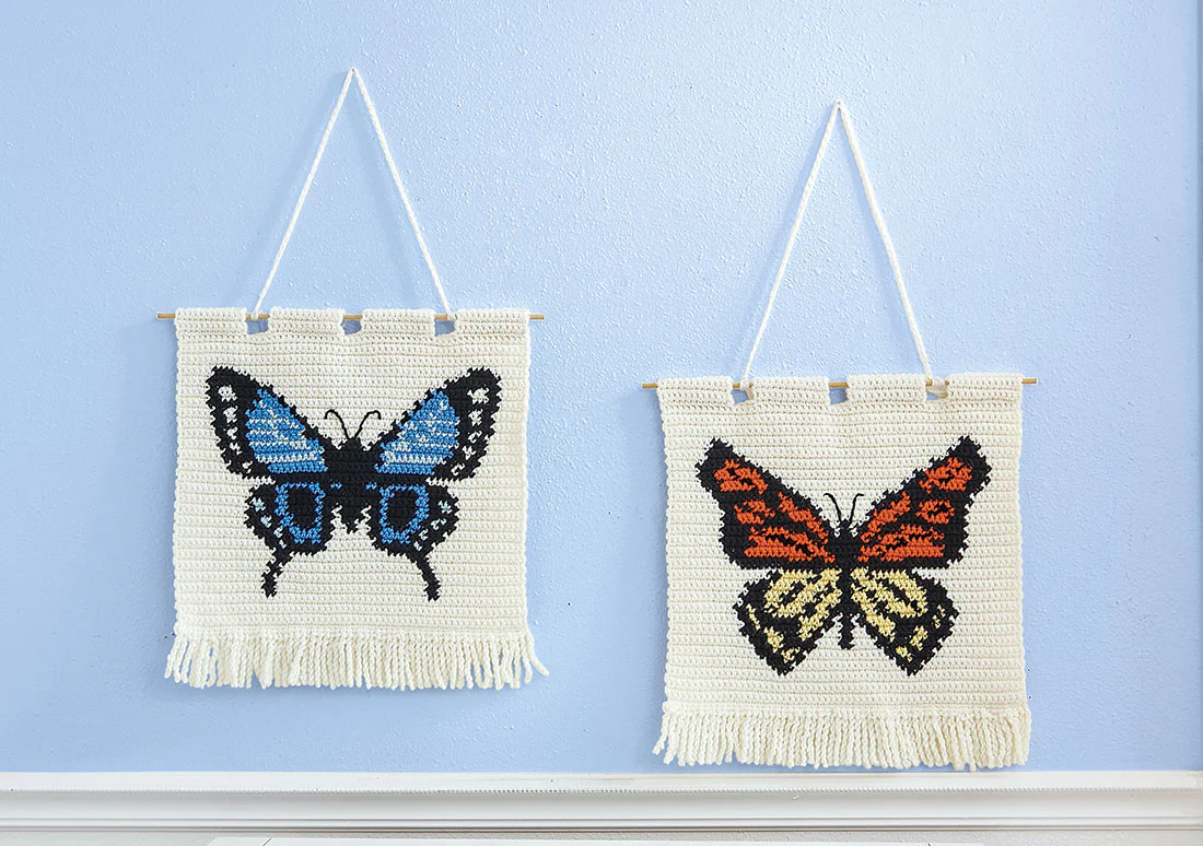 Pair of Butterfly Wall Hangings Pattern - Image 2