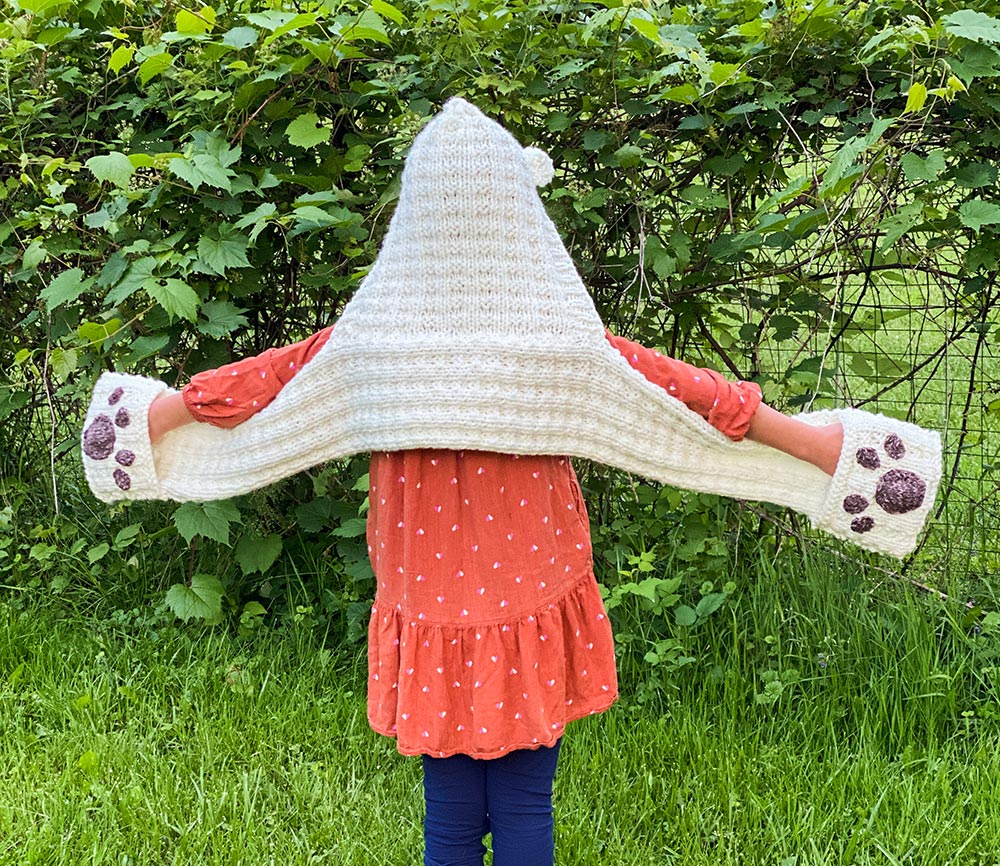 Paw Prints Hooded Scarf - Image 3