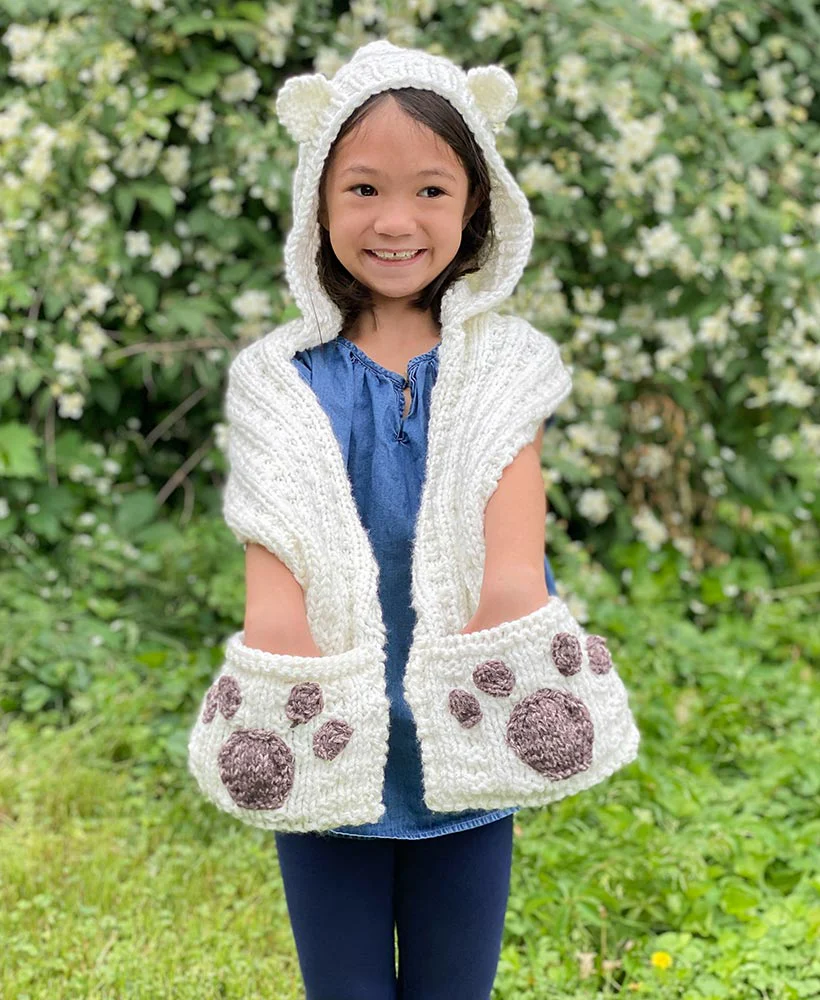 Paw Prints Hooded Scarf - Image 4