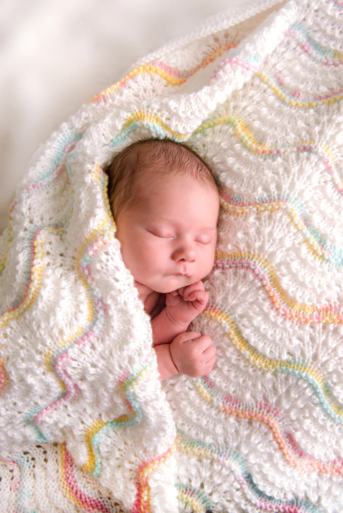 Peaceful Waves Knit Baby Blanket - Image 6