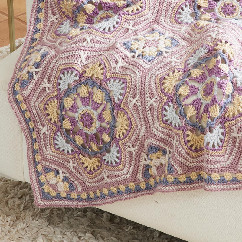 Persian Tiles Throw (Mary Maxim Mellowspun DK) - Image 16