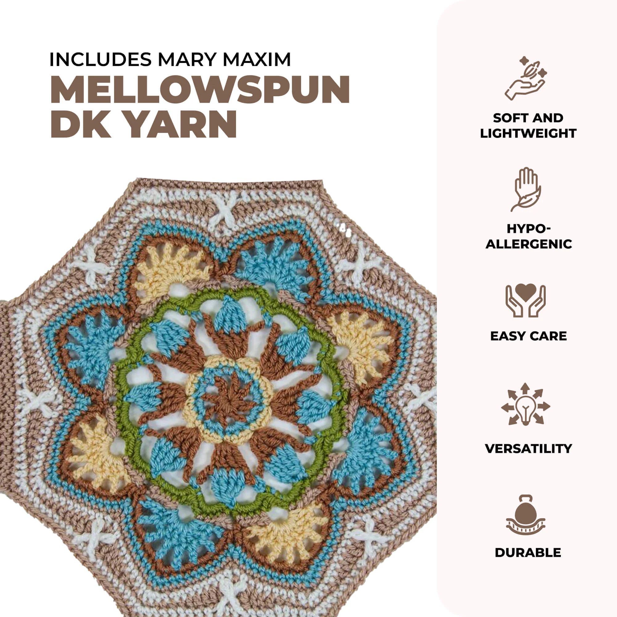 Persian Tiles Throw (Mary Maxim Mellowspun DK) - Image 19