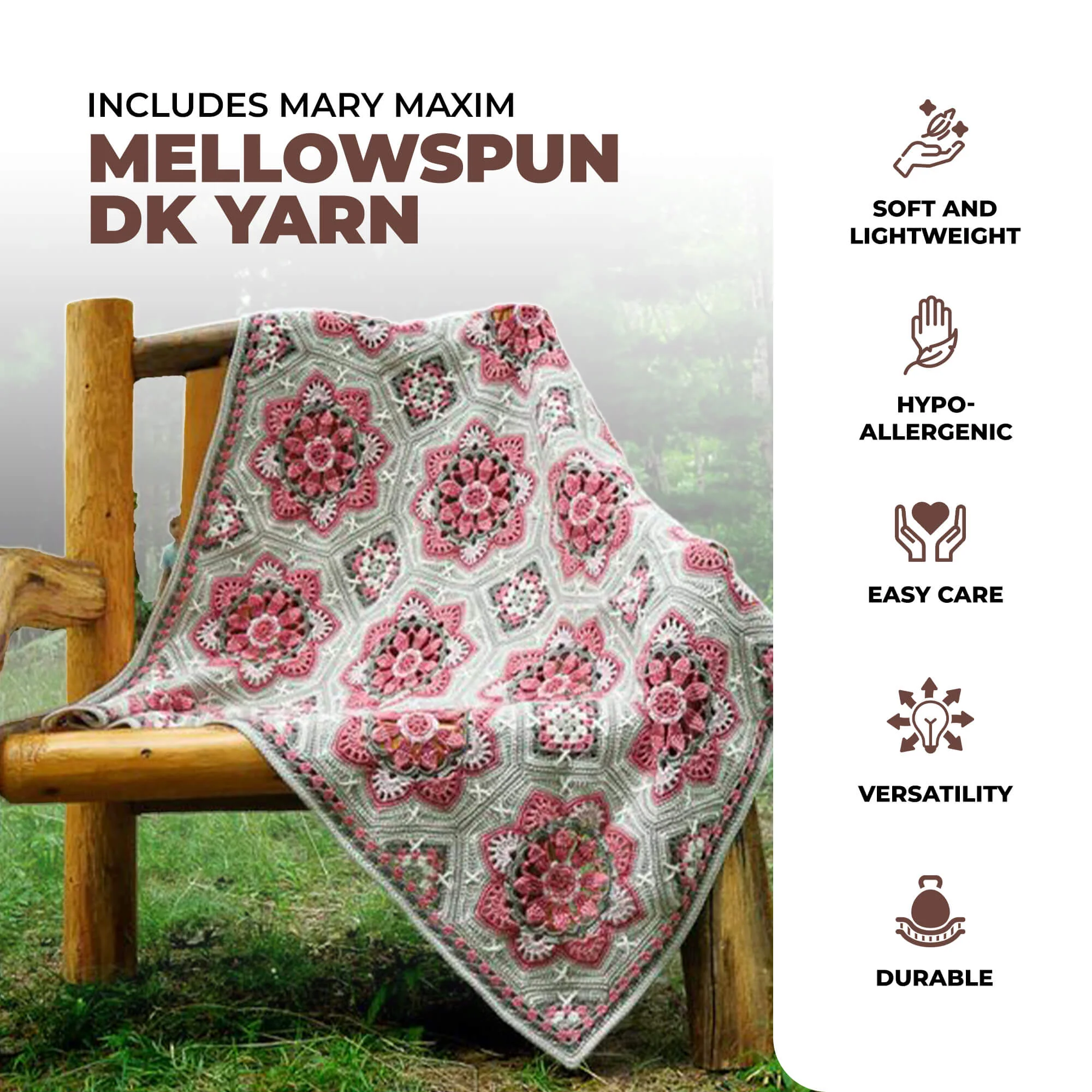 Persian Tiles Throw (Mary Maxim Mellowspun DK) - Image 25