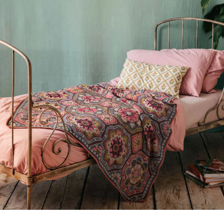 Persian Tiles Throw (Mary Maxim Mellowspun DK) - Image 3