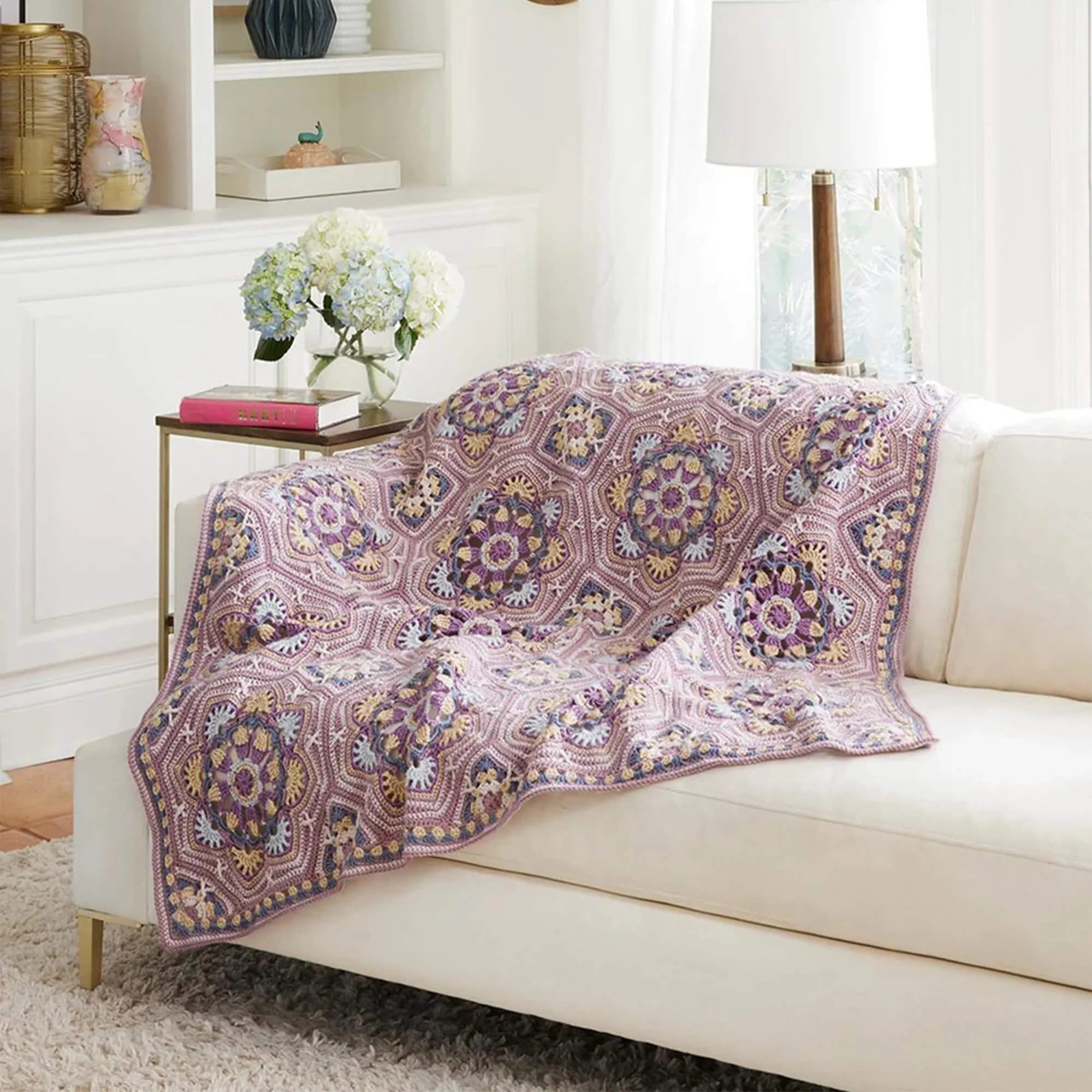 Persian Tiles Throw (Mary Maxim Mellowspun DK) - Image 30