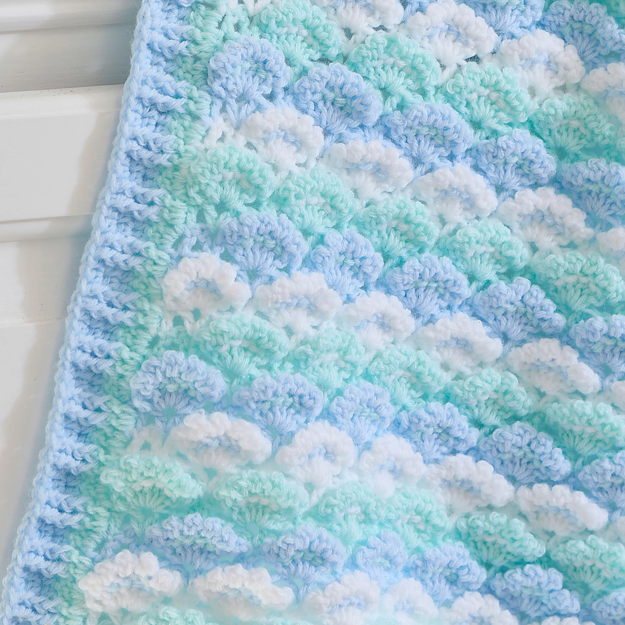 Picot Shells Baby Blanket & Jacket Set - Image 6