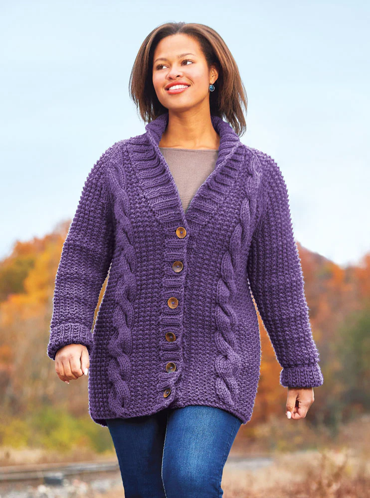 Pillar Cabled Jacket Pattern - Image 4