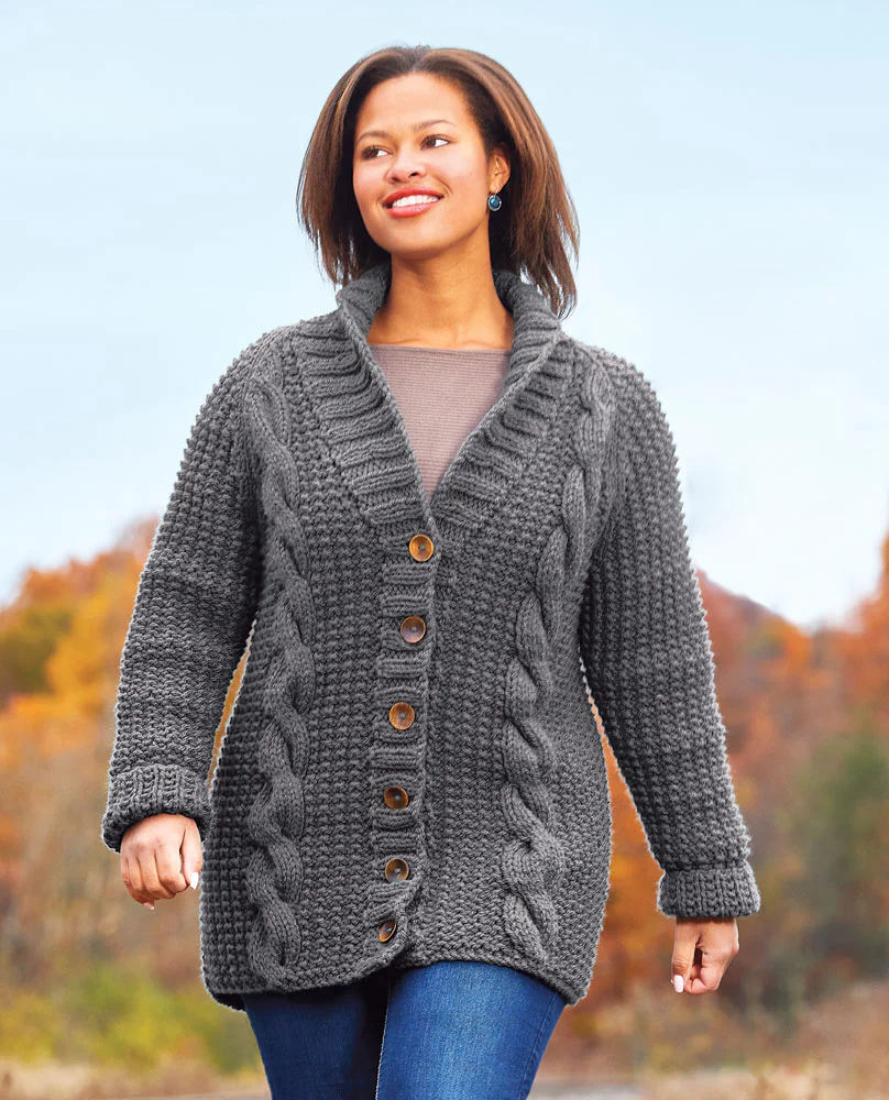 Pillar Cabled Jacket Pattern - Image 5